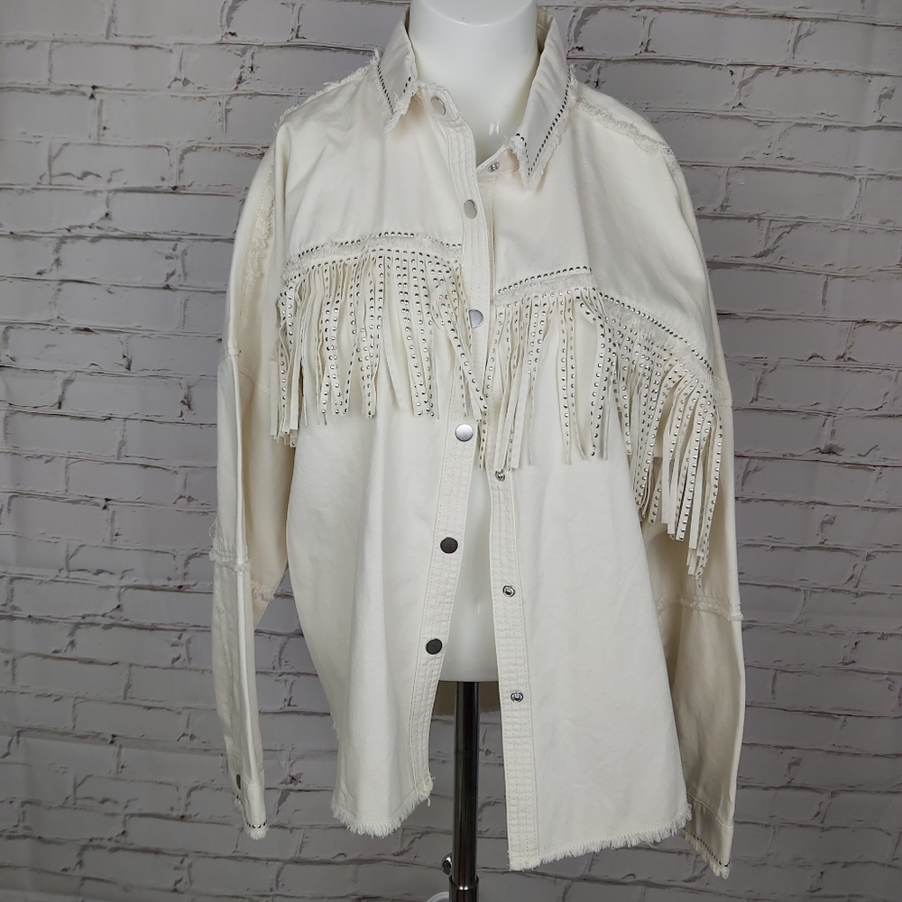 ZARA Fringed Jacket - Picture 4 of 10